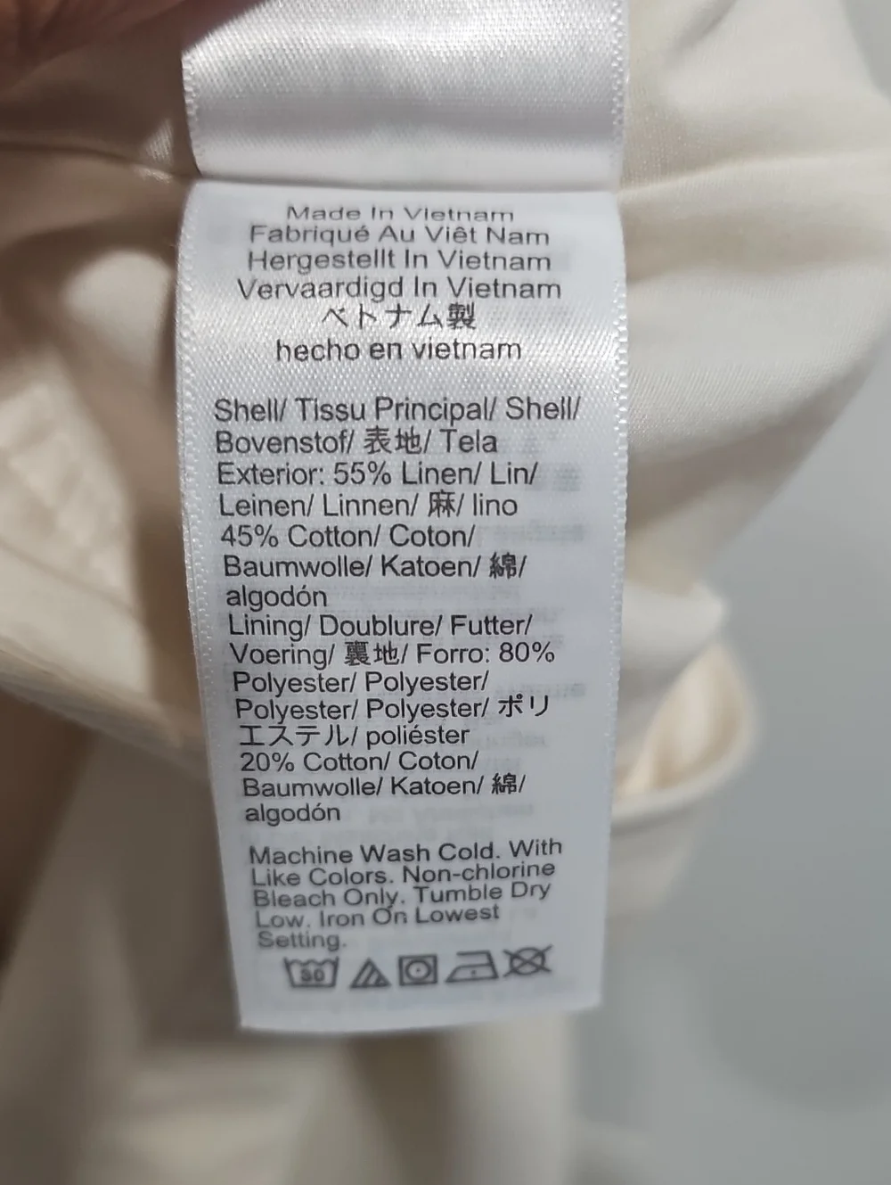 J.Crew Womens Linen Blend Mini Skirt‎ Size 10 Ivory
